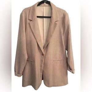 Maurices Tan Checkered Blazer